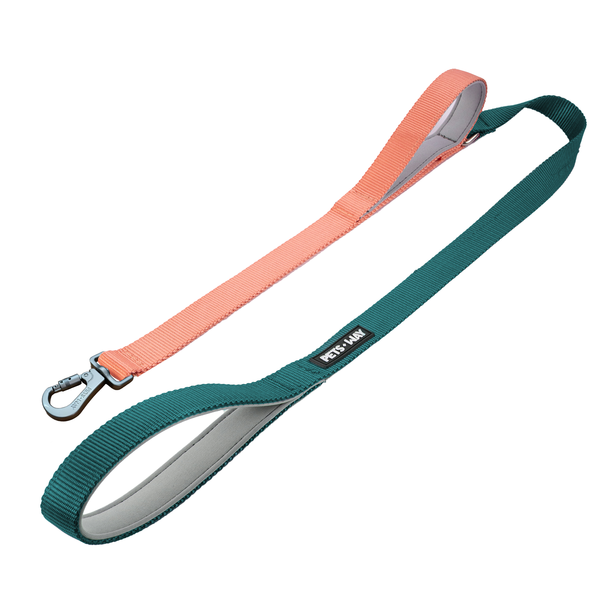Emerald & Peach - Traffic / Dual Handle  Leash