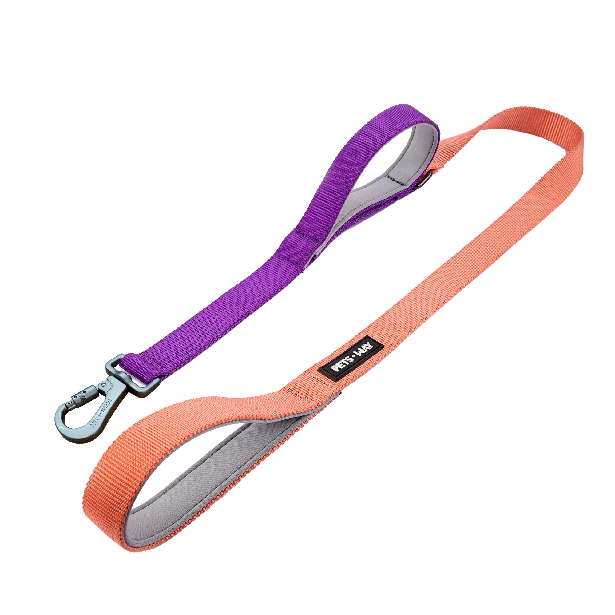 Peach & Amethyst - Traffic / Dual Handle  Leash