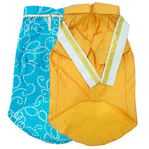 Bandhani Mundu Kurta BY Combo