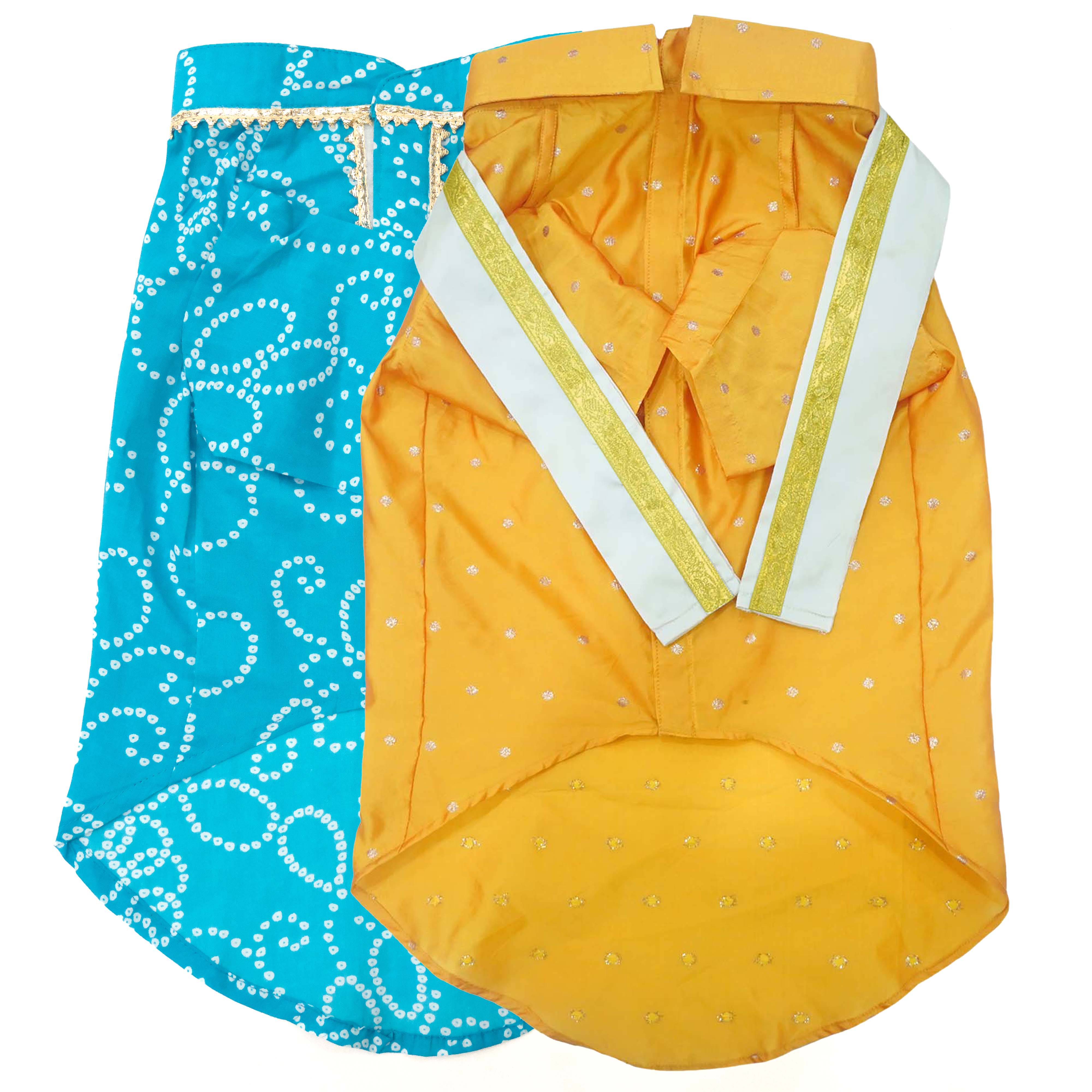 Bandhani Mundu Kurta BY Combo