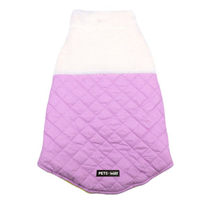 Back of CozyQuilt - Mauve Reversible Dog Jacket 