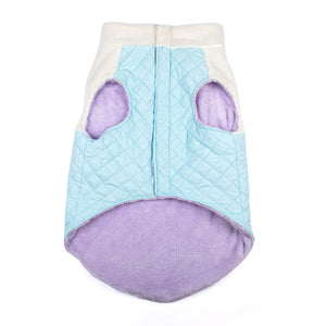 Frnt of CozyQuilt - Sky Reversible Dog Jacket Petsway