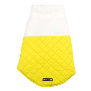 Back of CozyQuilt - Yellow Reversible Dog Jacket Petsway