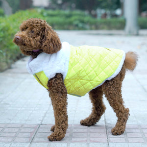 CozyQuilt - Yellow Reversible Dog Jacket
