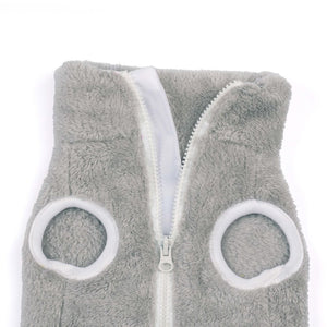 Front of Crazy Fur - Ash Dog Jacket Petsway