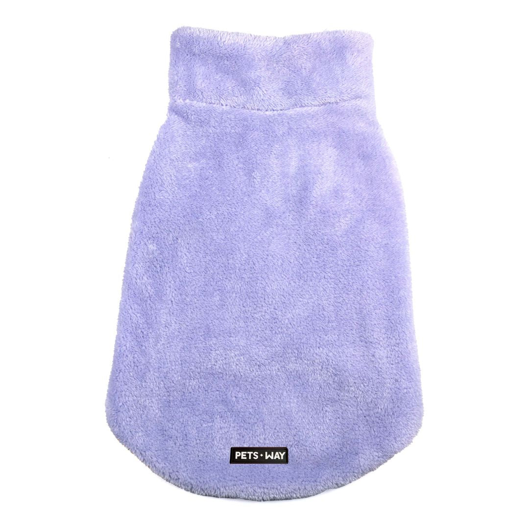 Back of Crazy Fur - Dust Blue Dog Jacket Petsway