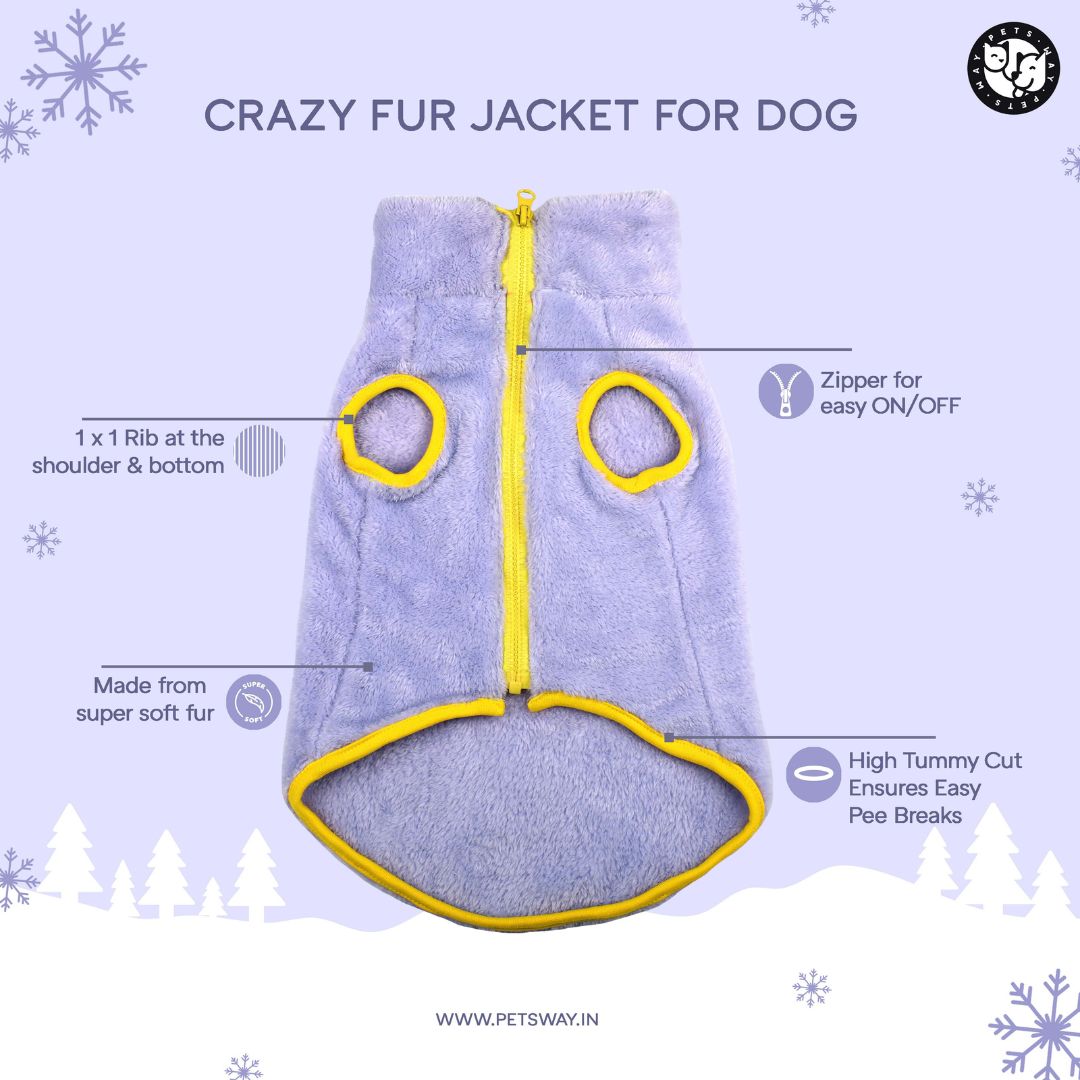 Featured image of Crazy Fur - Dust Blue Dog Jacket