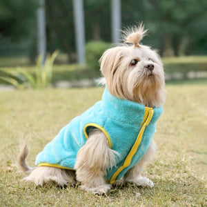 Crazy Fur - Teal Dog Jacket