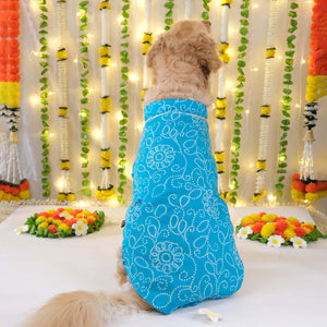 Bandhani - Blue Dog kurta