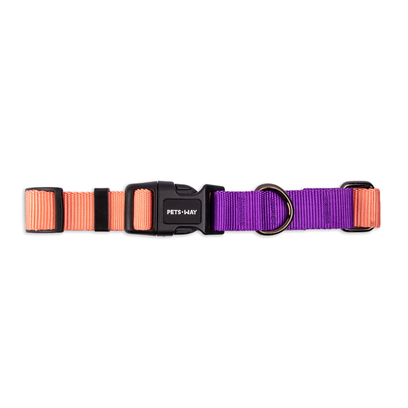 Peach & Amethyst - Dual Color Dog Collar