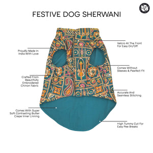 Dog Sherwani - Red