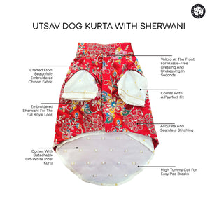 Utsav - Red Dog Kurta