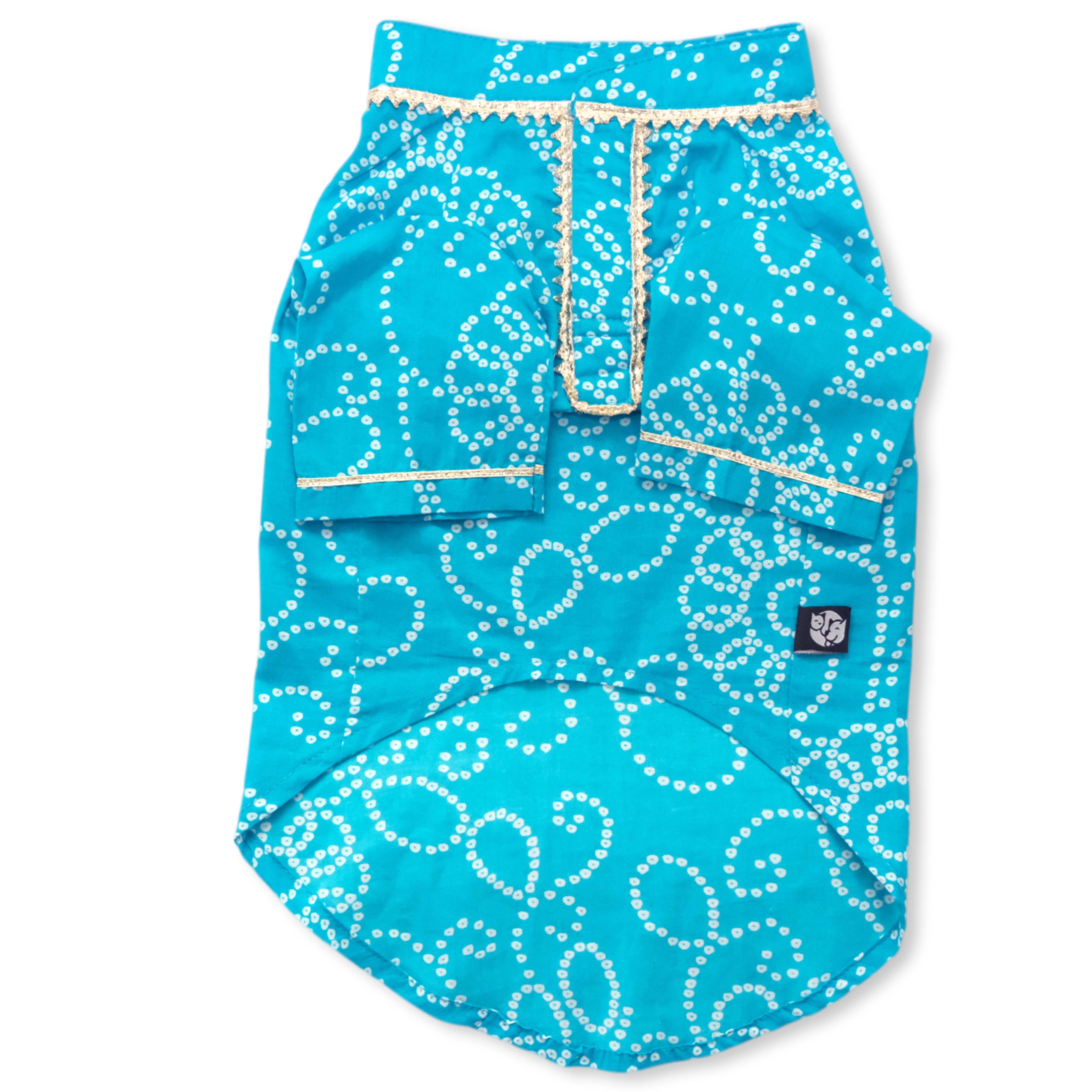 Bandhani - Blue Dog kurta