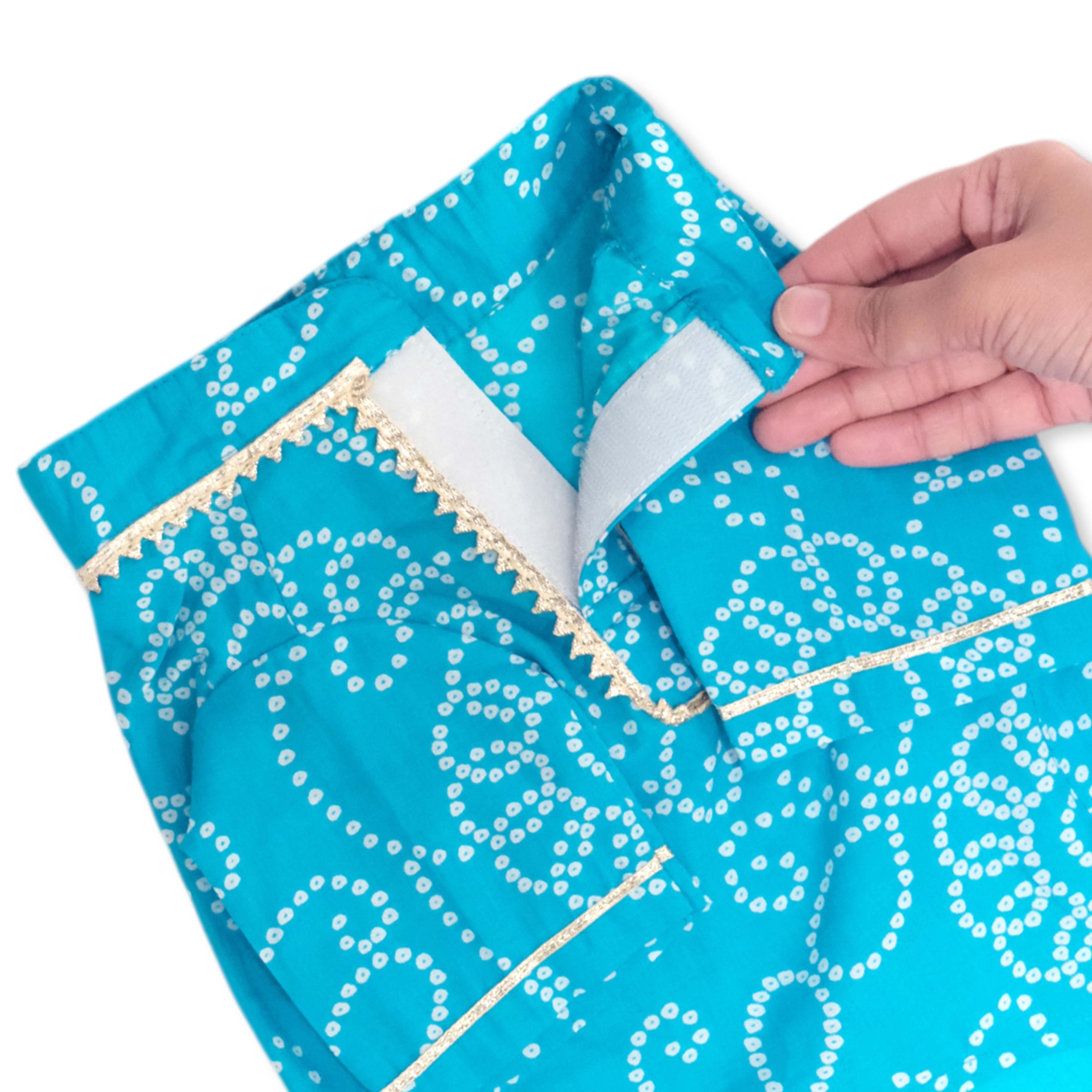 Bandhani - Blue Dog kurta