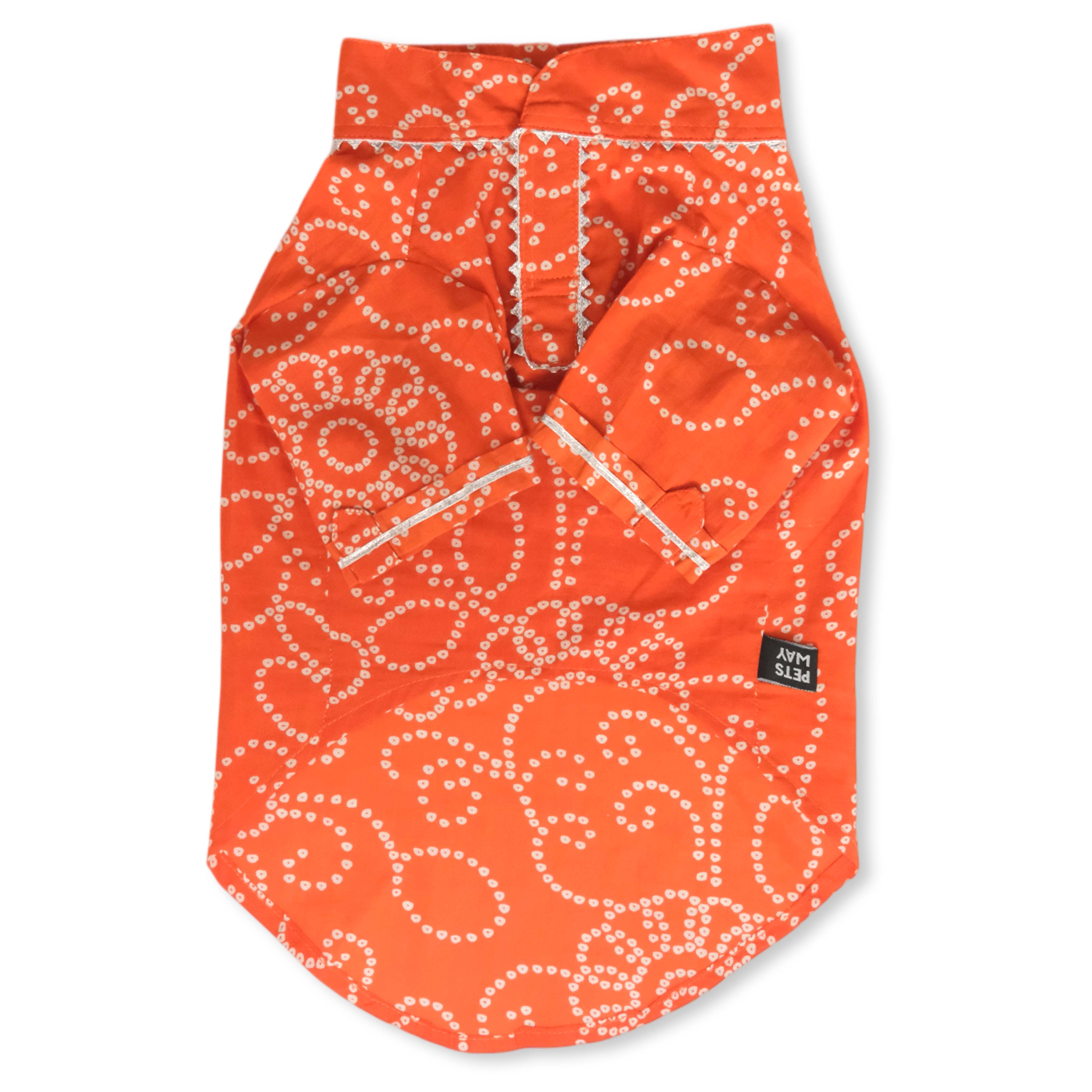 Bandhani - Orange Dog kurta