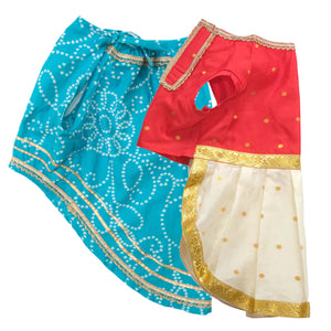 Bandhani Pattu BR Dress Combo