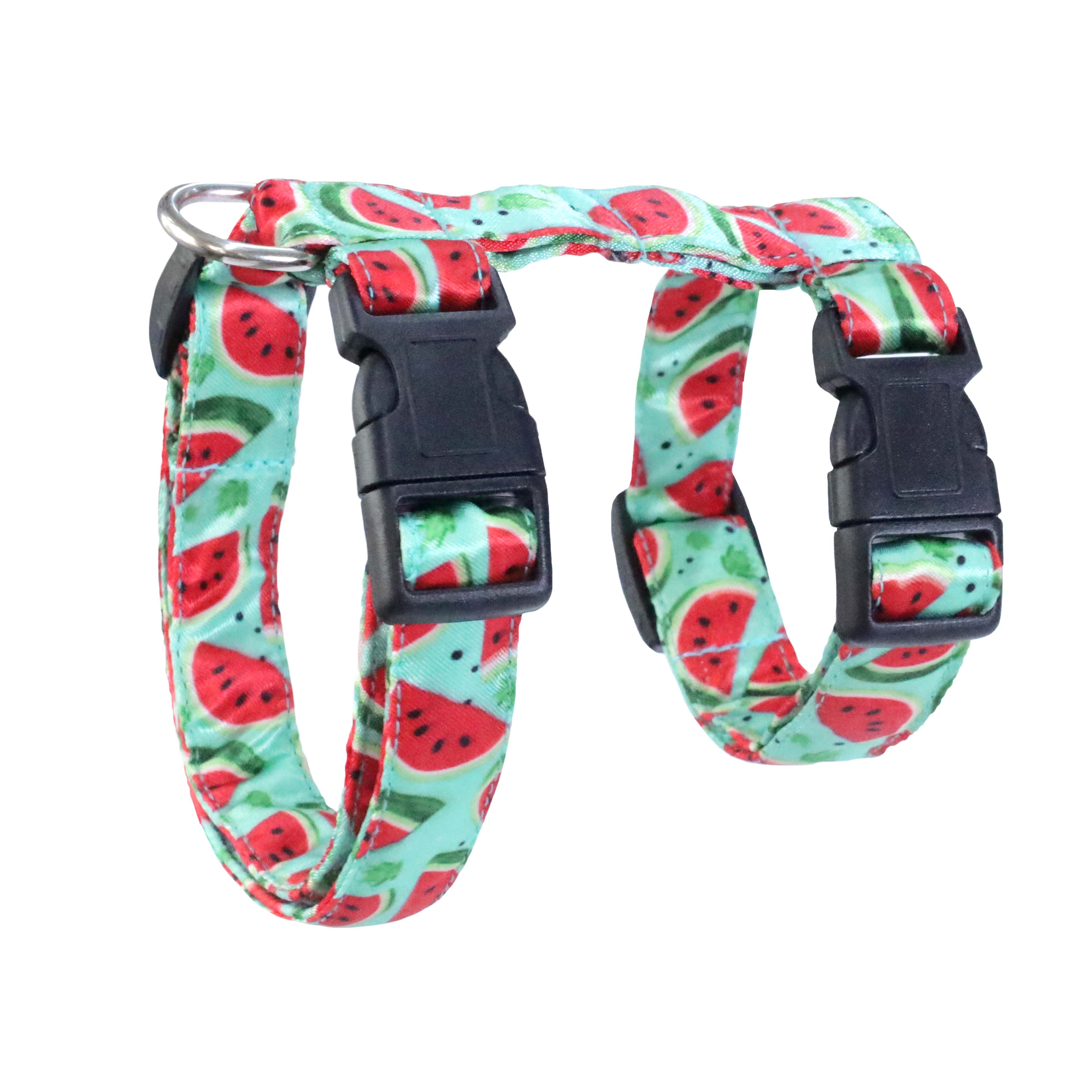 Watermelon Puppy & Cat Collar Leash Harness Set