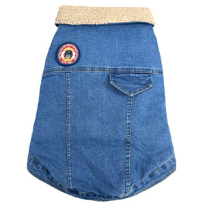 Paw-Gun Ice Blue Denim Dog Jacket