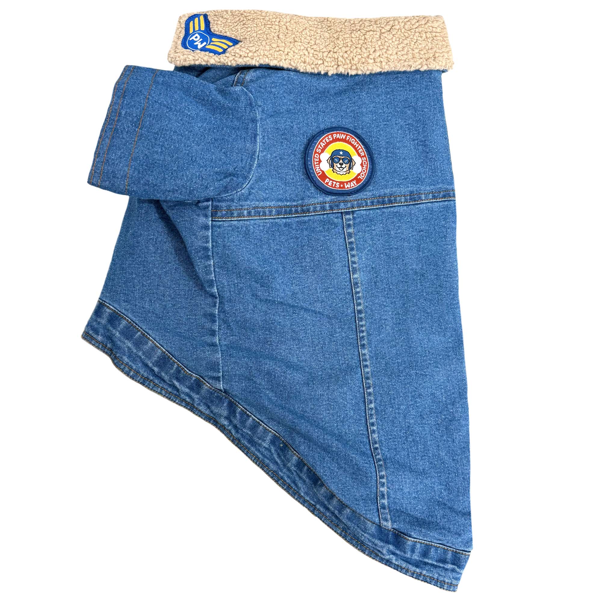 Paw-Gun Ice Blue Denim Dog Jacket
