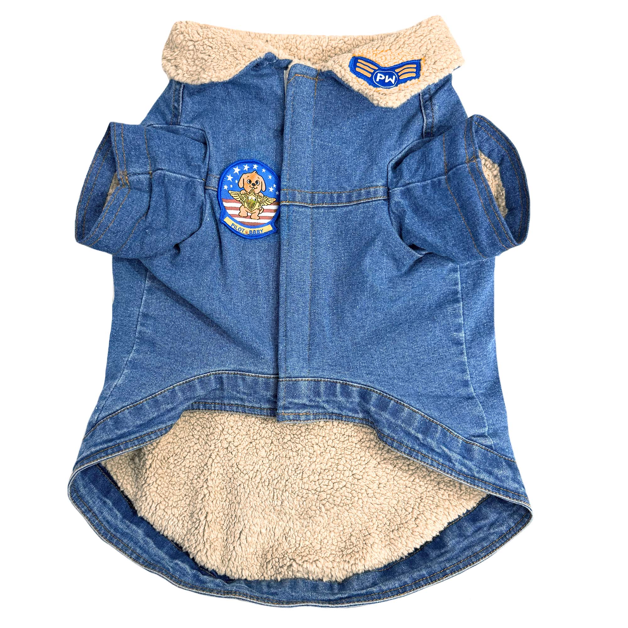 Paw-Gun Ice Blue Denim Dog Jacket