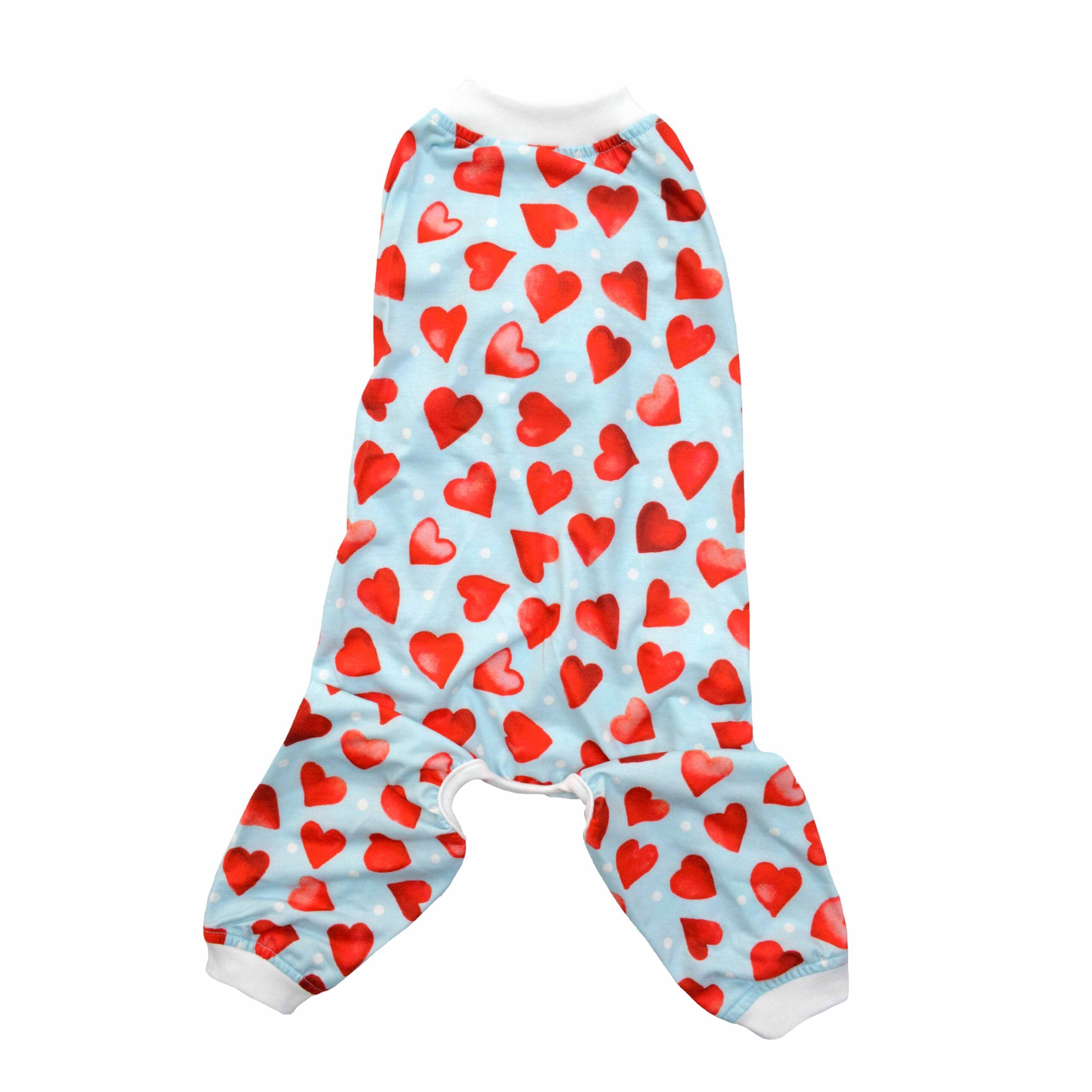 Little Heart Printed Dog Jumpsuit