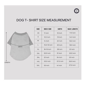 size chart of  Licker Dog T-Shirt Sleeveless-petsway