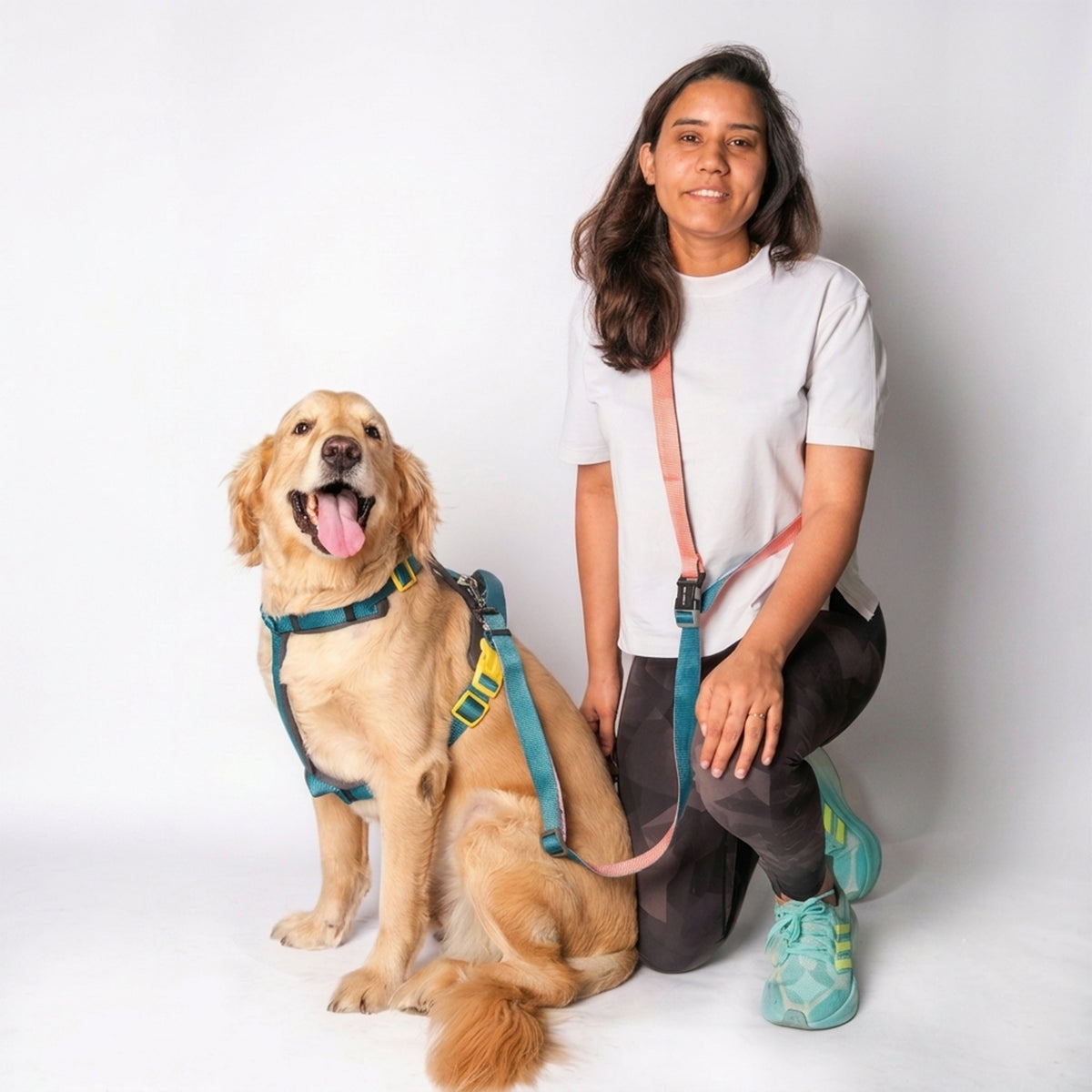 EMERALD & PEACH FLEX 7 IN 1 LEASH