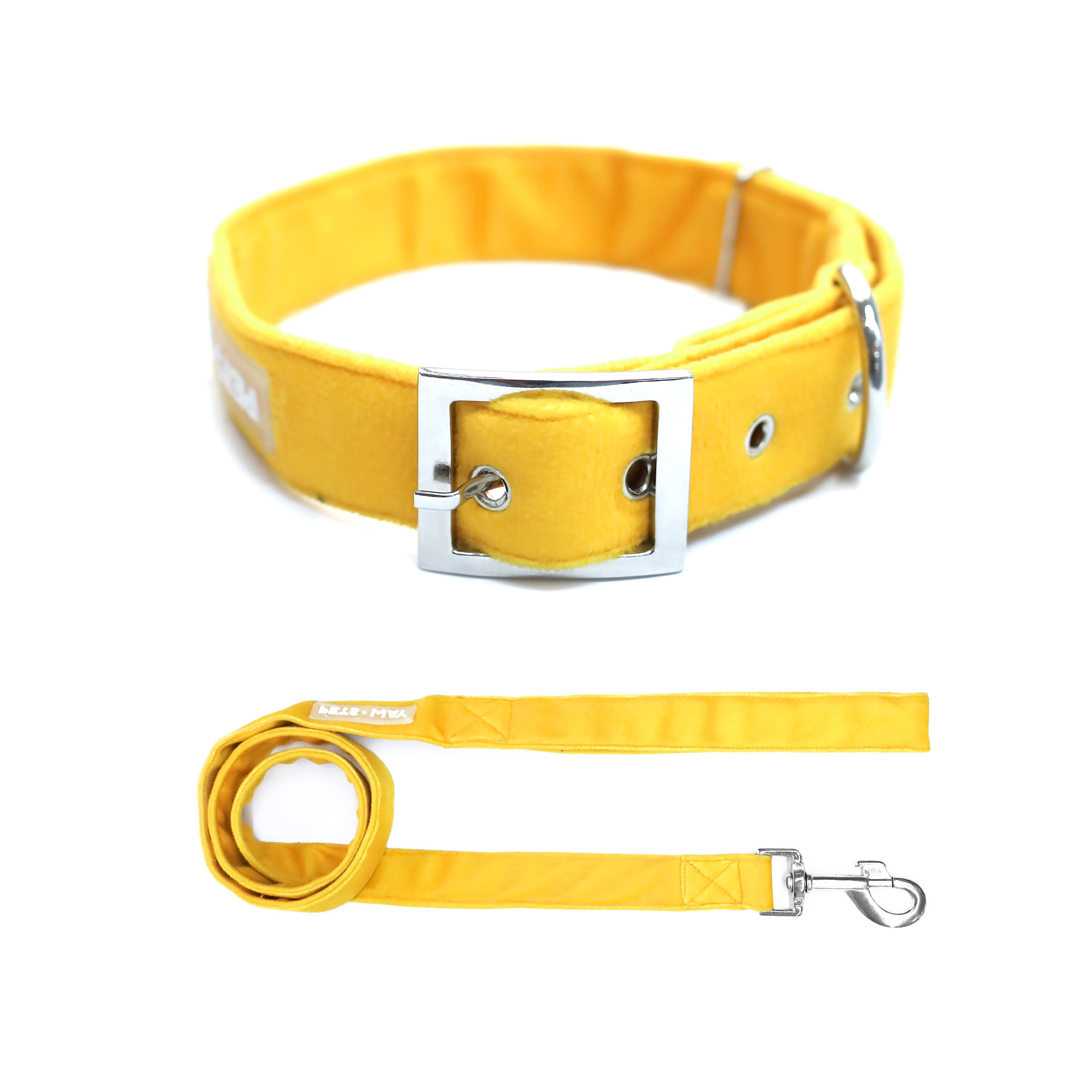 Amber Luxury Velvet Collar & Leash with Bow Tie