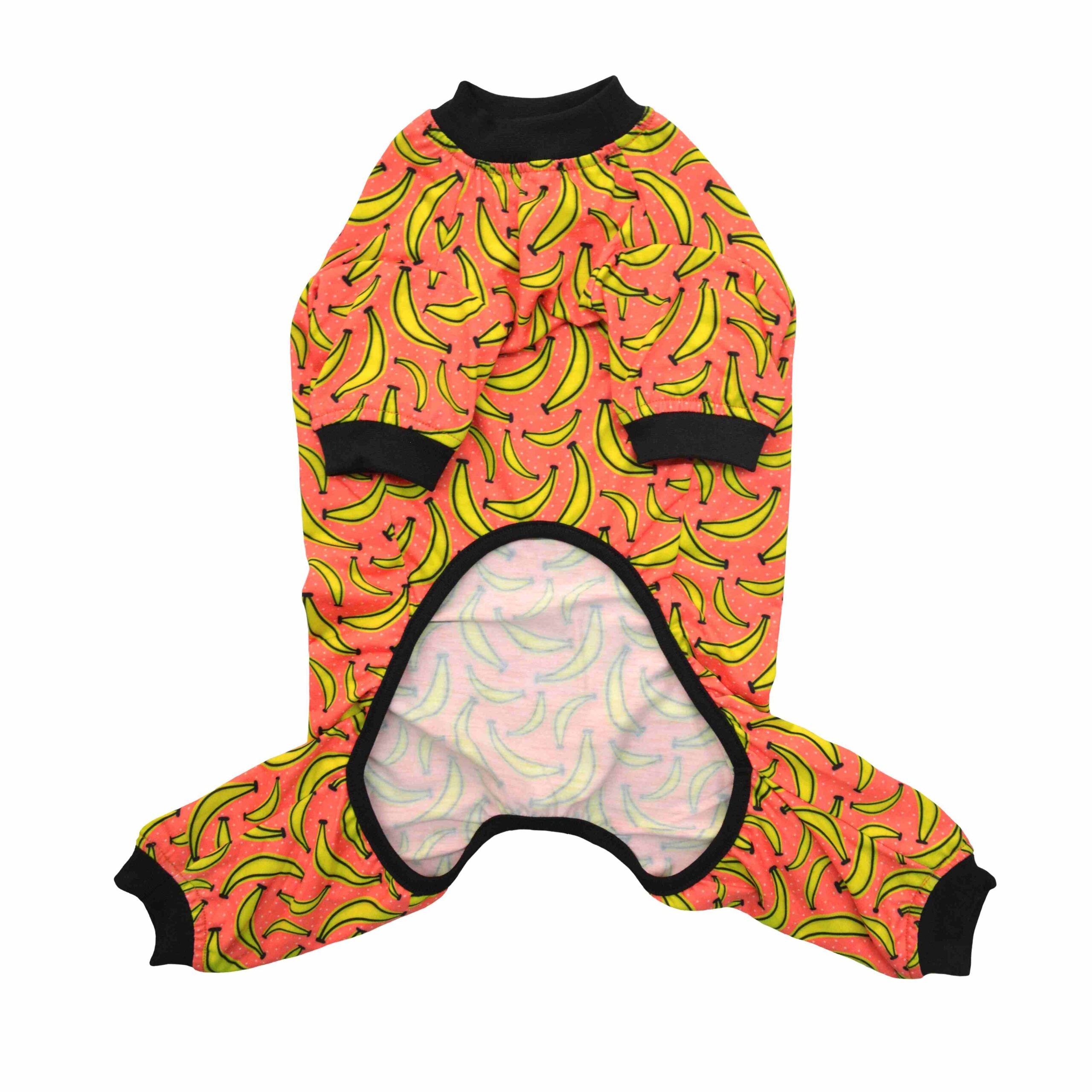 Mad Over Banana Printed Dog Jumpsuit