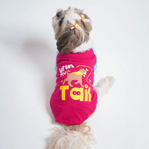 dog show, back side of Magenta Dog T-Shirt-petsway 