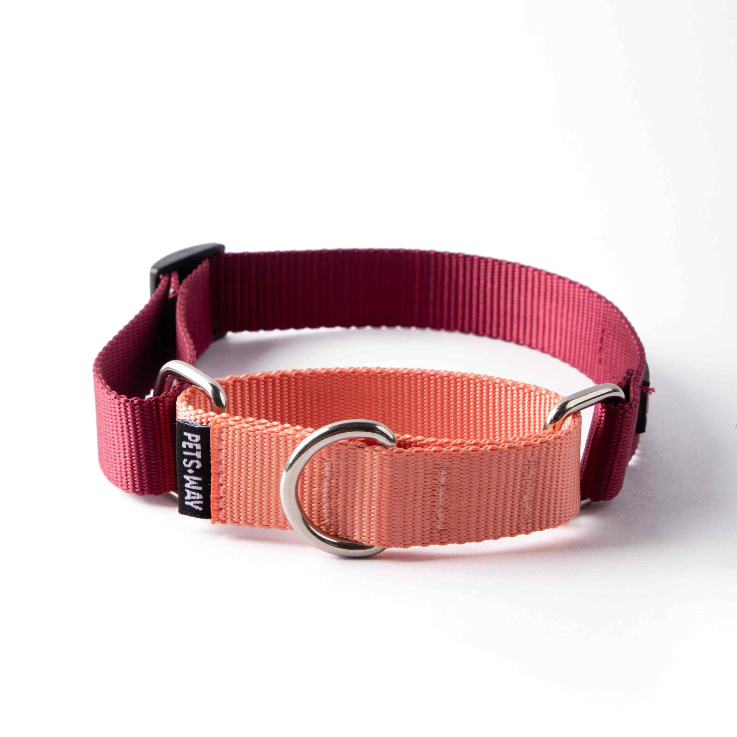 Wine & Peach - Martingale Dog Collar