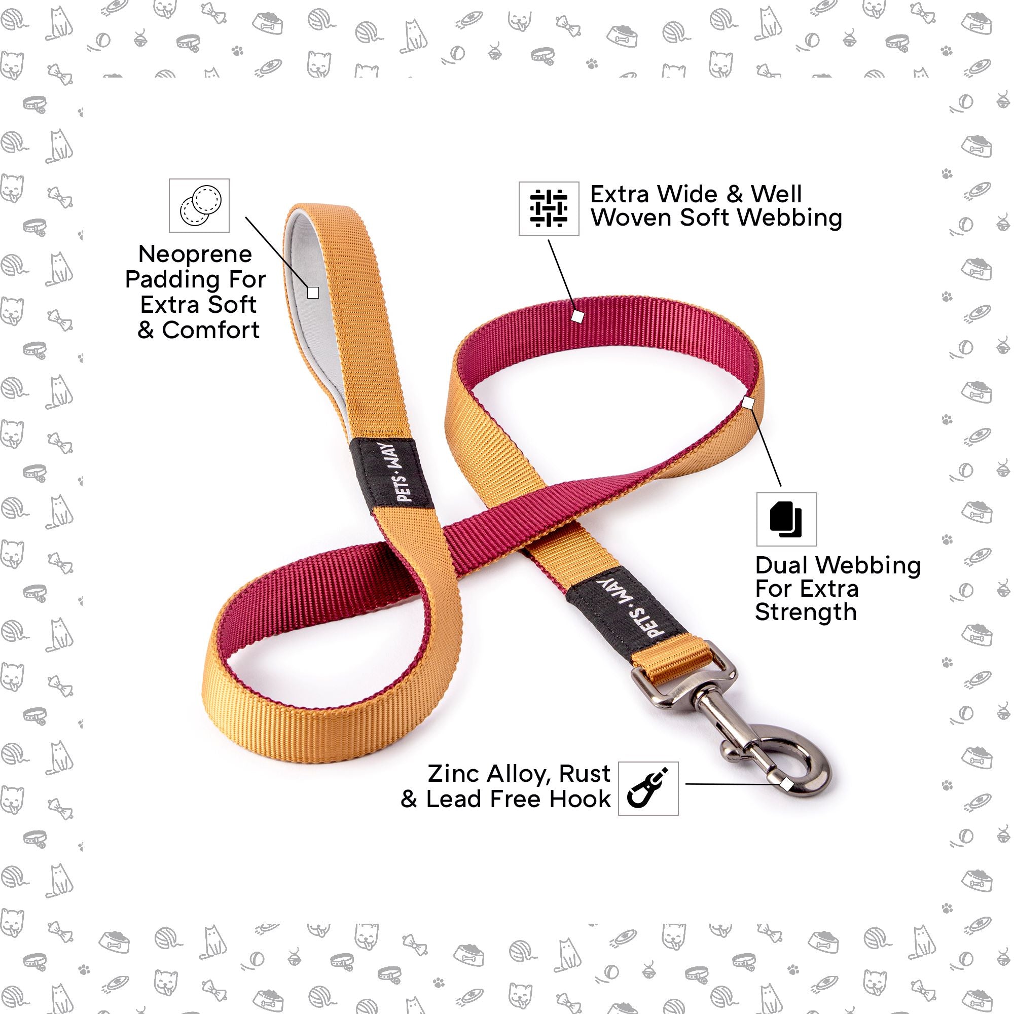 Honey and Wine- Dual Color Leash