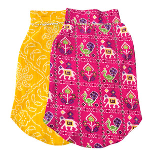 Patola Bandhani - Afterglow Dog Kurta Combo