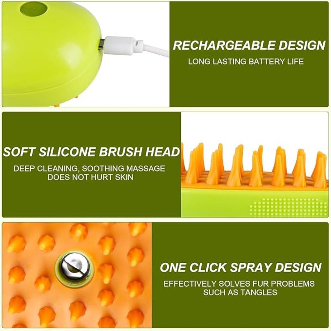 Pet Steam Grooming Brush