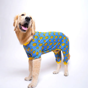 standing dog wear Pineapple Printed Dog Jumpsuit-petsway