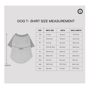 size chart for Pineapple Printed Dog Jumpsuit-petsway