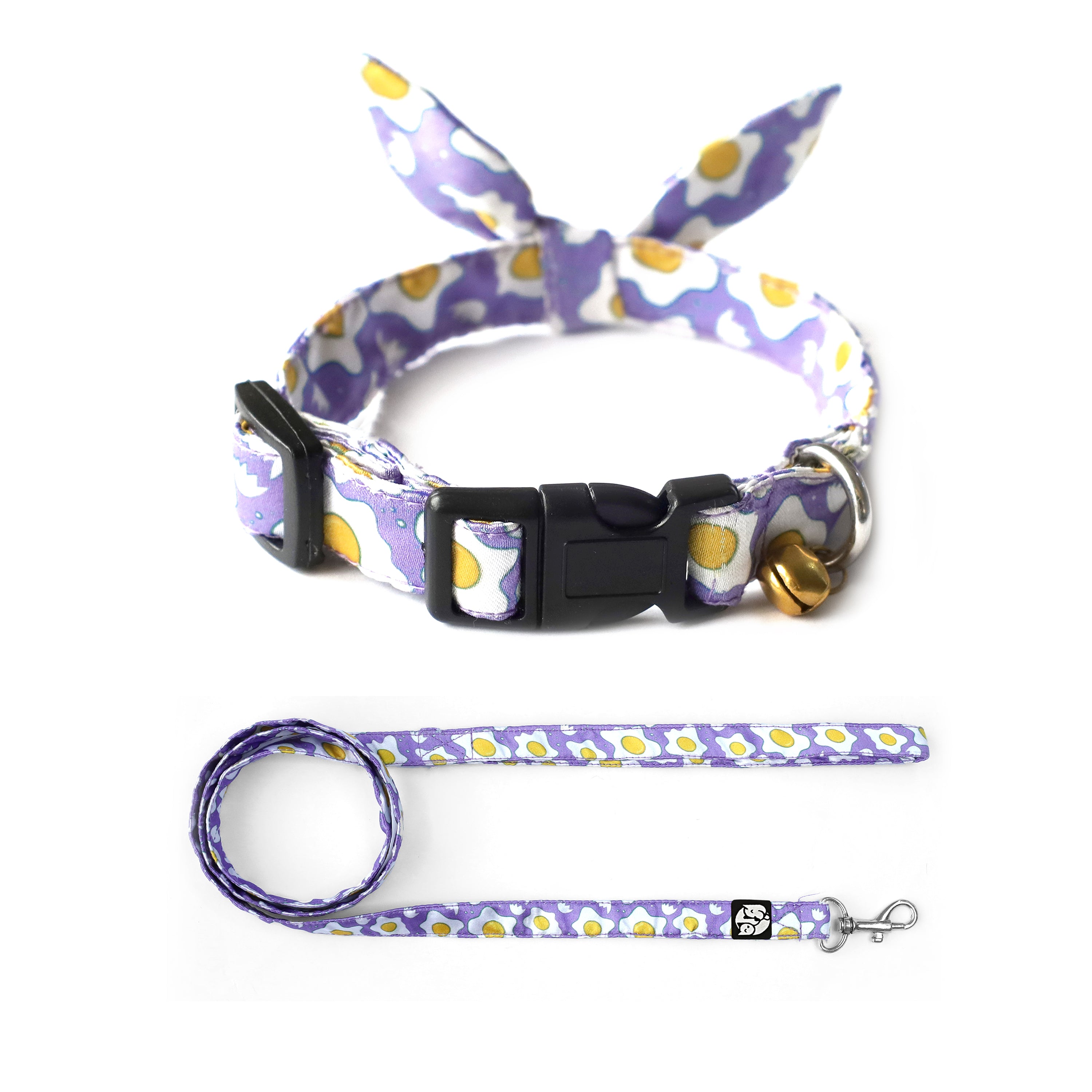 Egg Fry Puppy & Cat Collar Leash Set