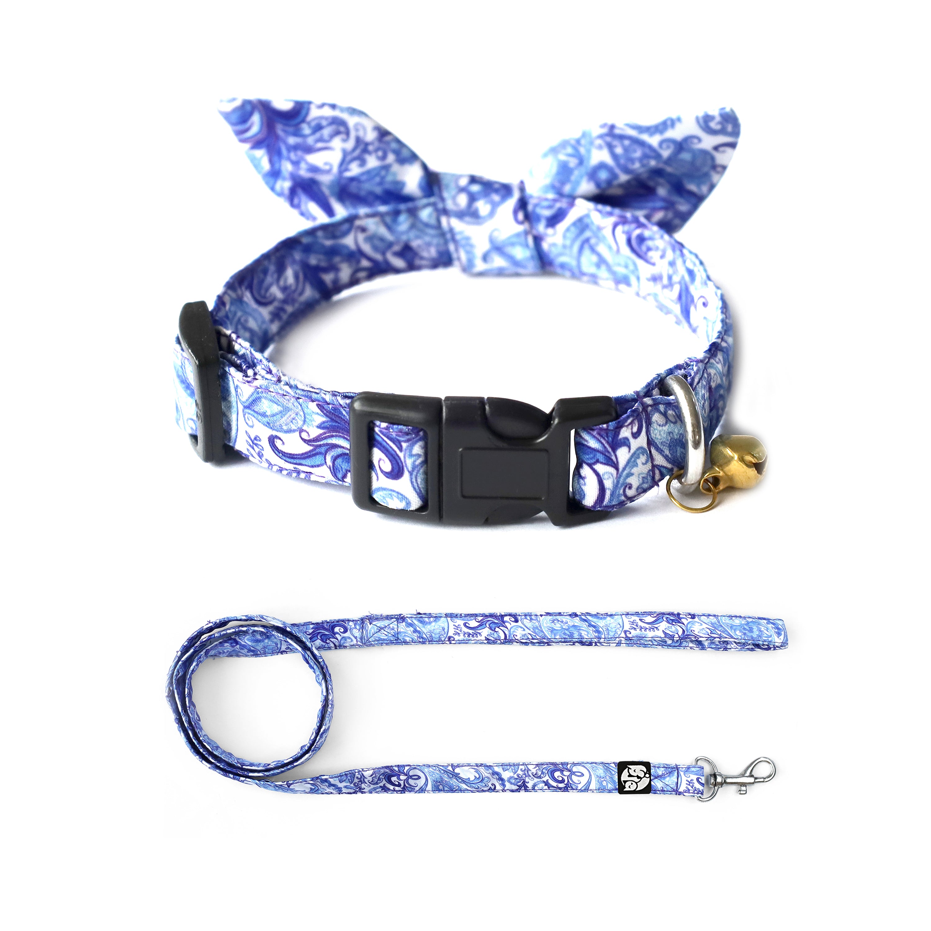 Paisley Puppy & Cat Collar Leash Set