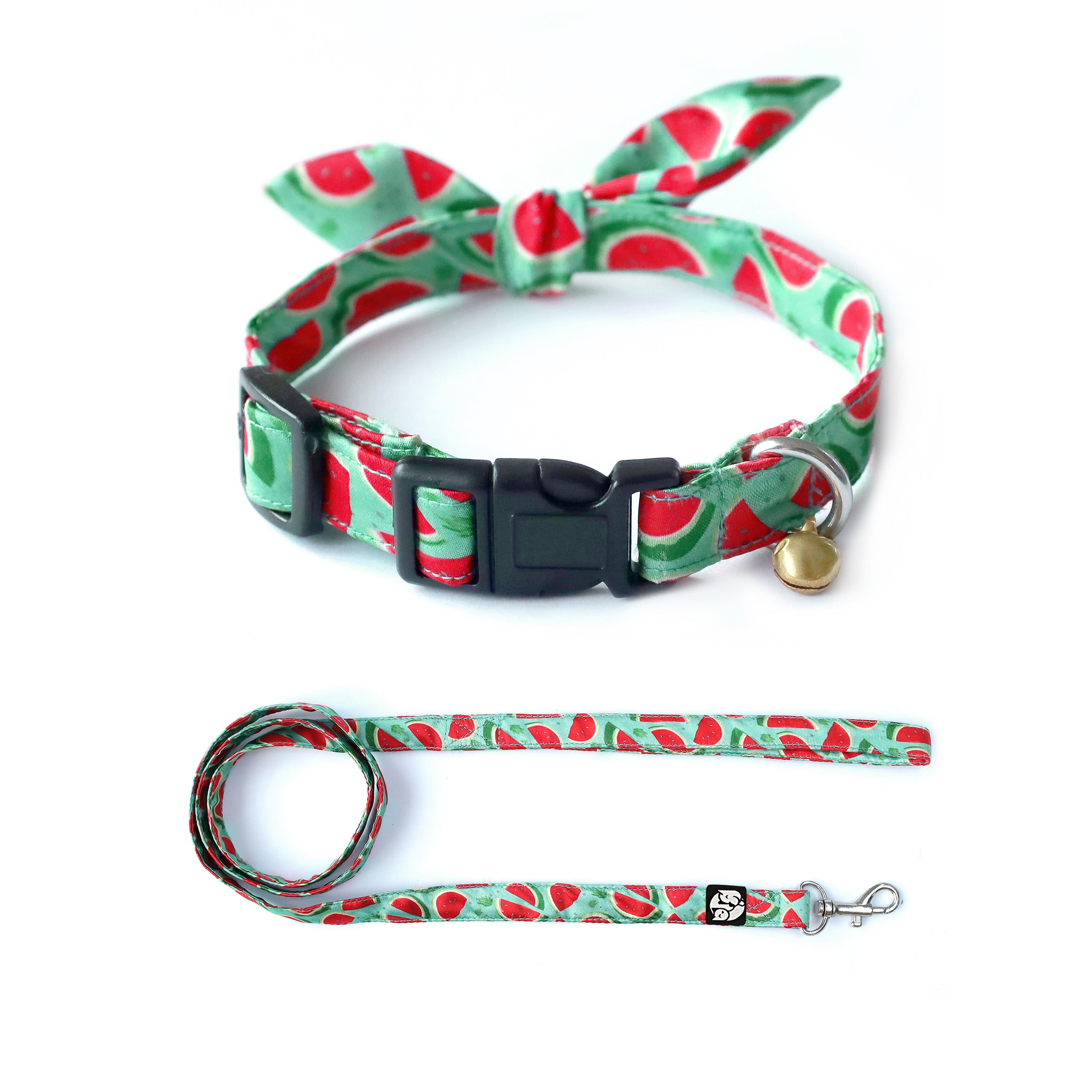 Watermelon Puppy & Cat Collar Leash Set