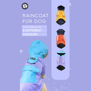Pet raincoat lavender