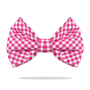 Rose Gingham Bow Tie-petsway