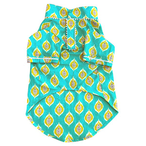 Ikat - Teal Dog kurta