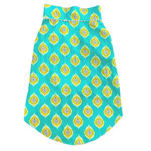 Ikat - Teal Dog kurta
