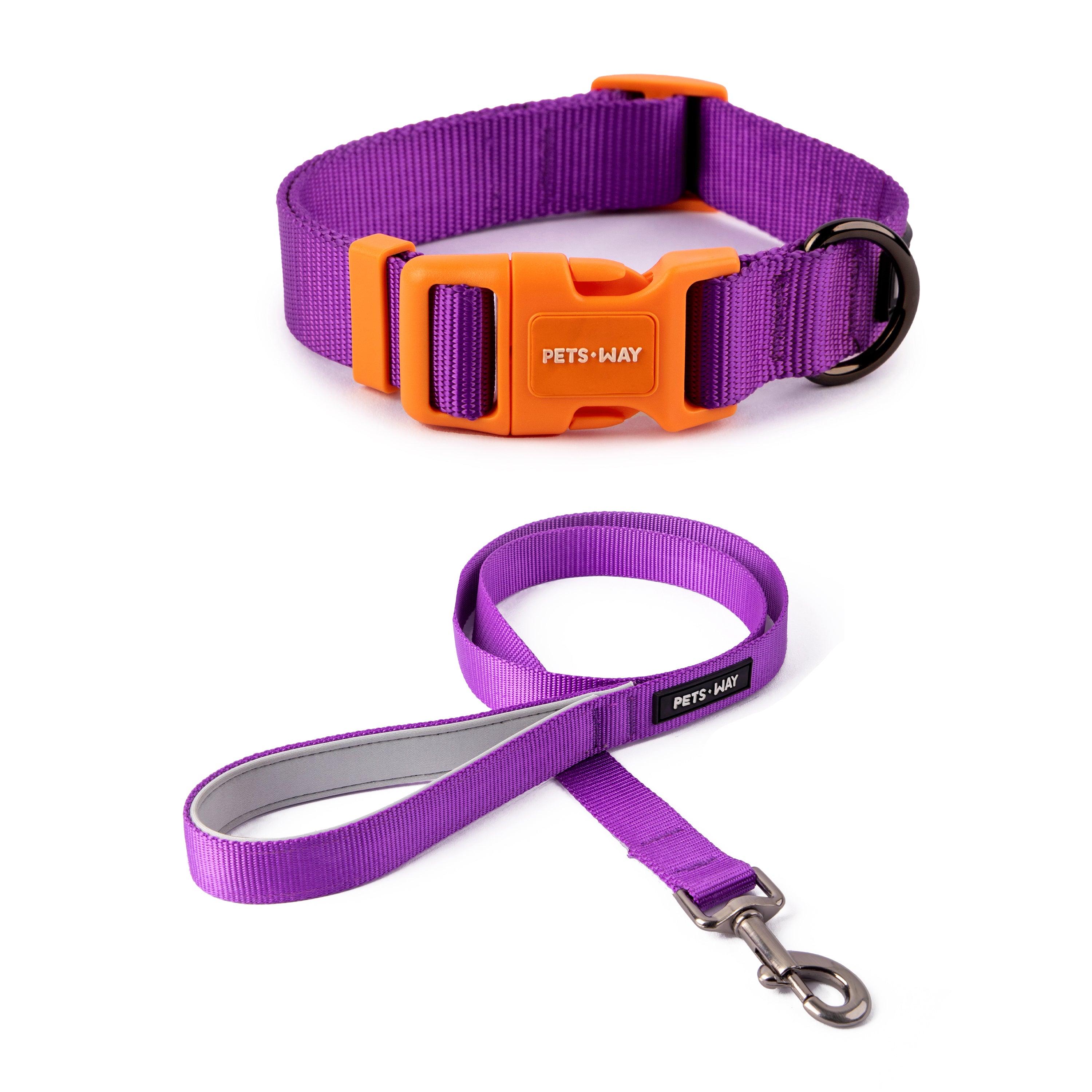 Amethyst Dog Collar Leash Set
