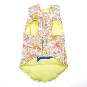Front of floral side of Superstar Reversible - Floral Dog Jacket Petsway
