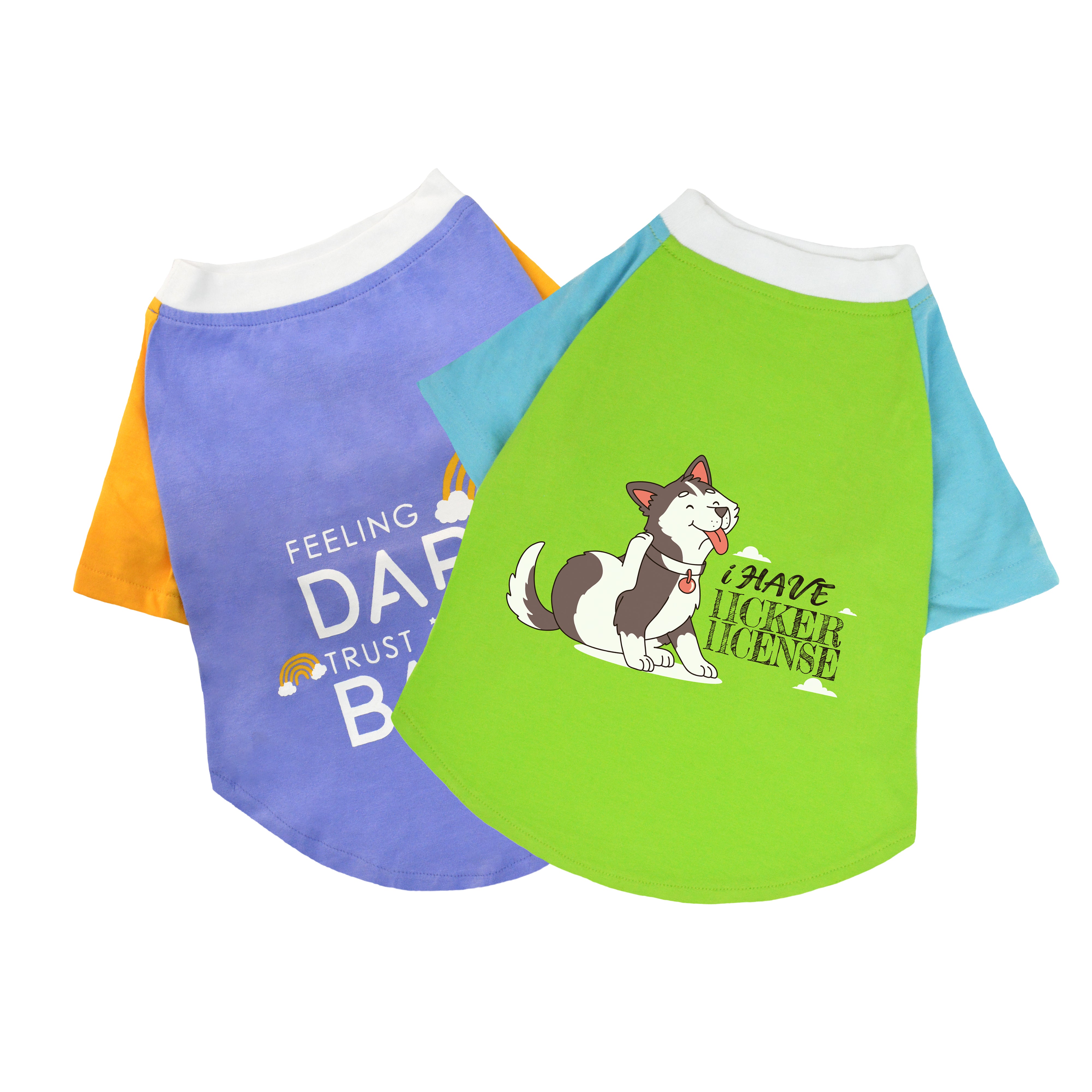 Neon Blast - Dog T shirt Combo - Pack of 2