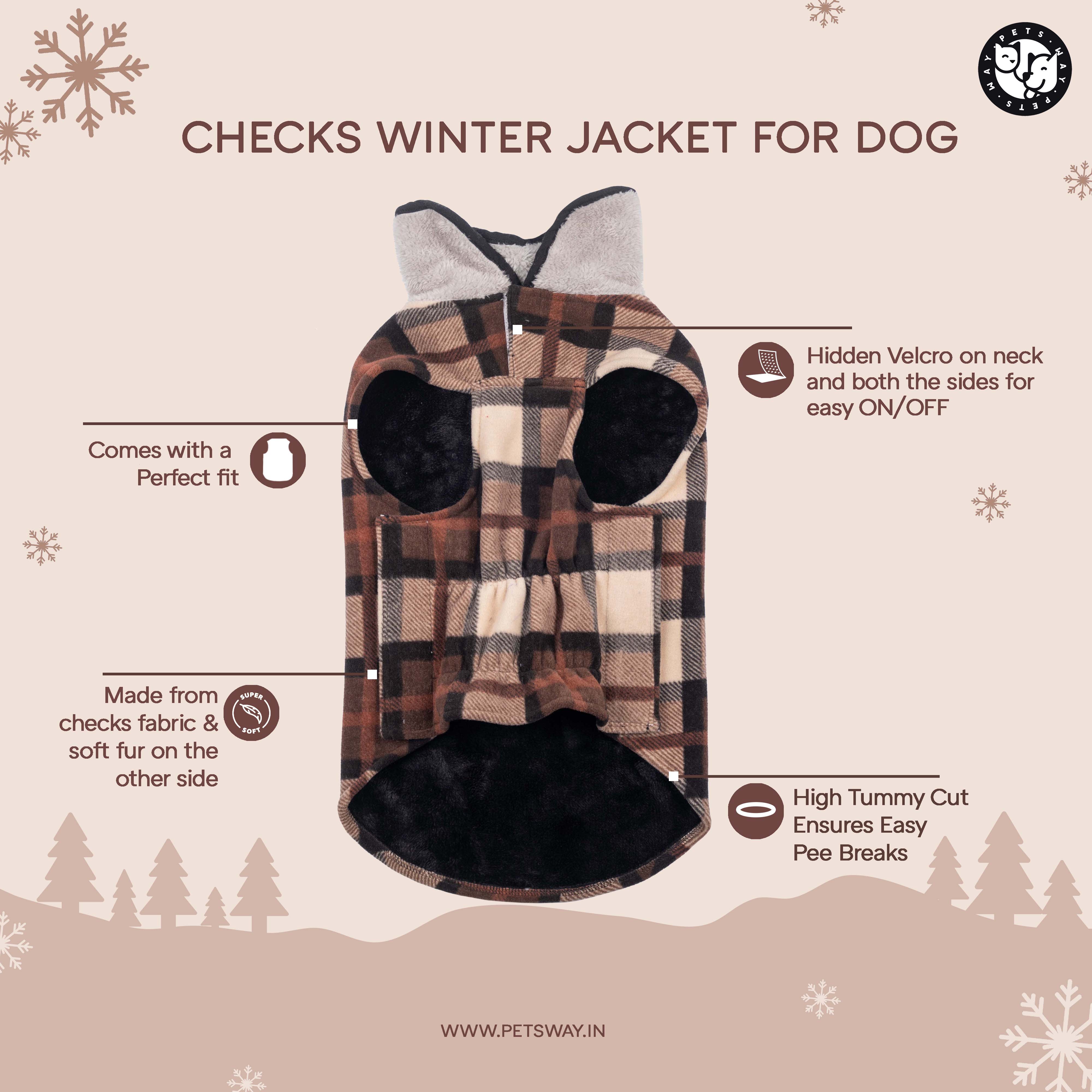 Checks - Brownie Dog Jacket