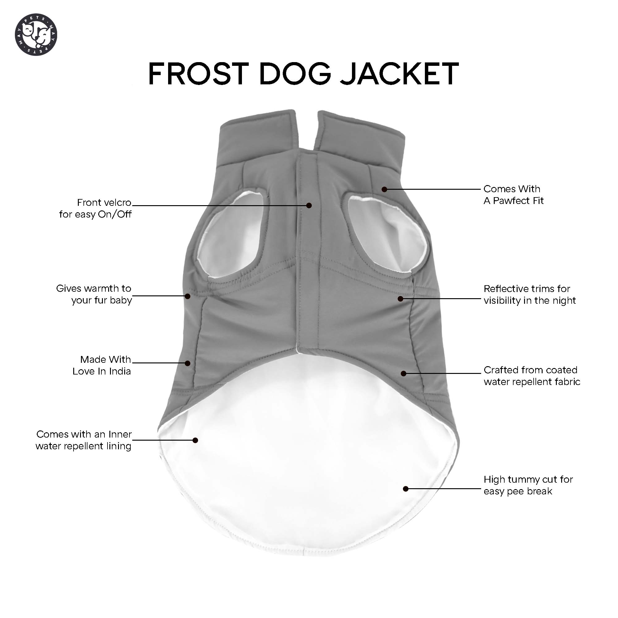 Crazy Frost- Grey Dog Jacket