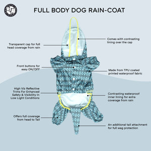 Furcast Spaceship Dog Raincoat