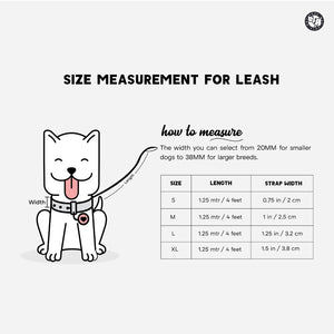 size chart of Honey Sky Dual Leash petsway